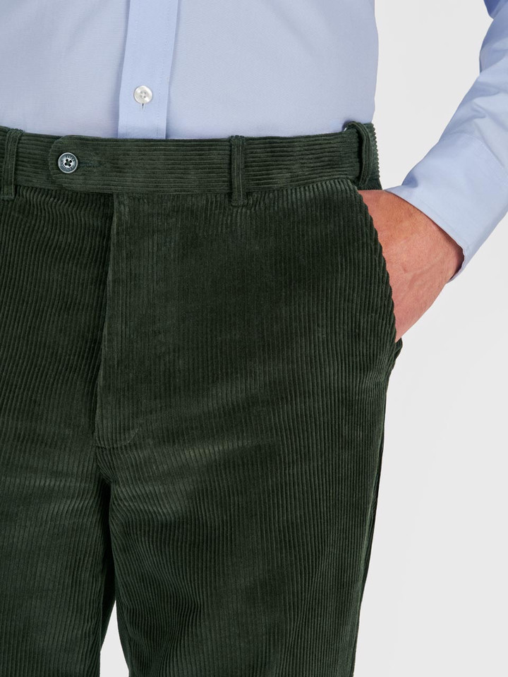 Pine tapered cords close up