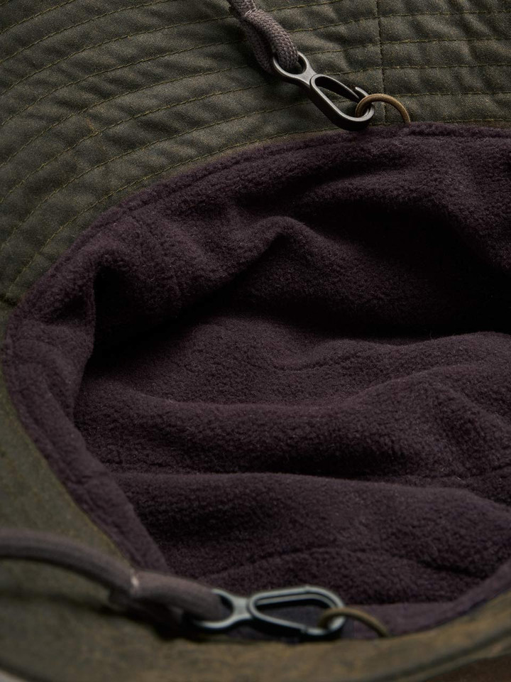 Olive Wax Bucket Hat Inside