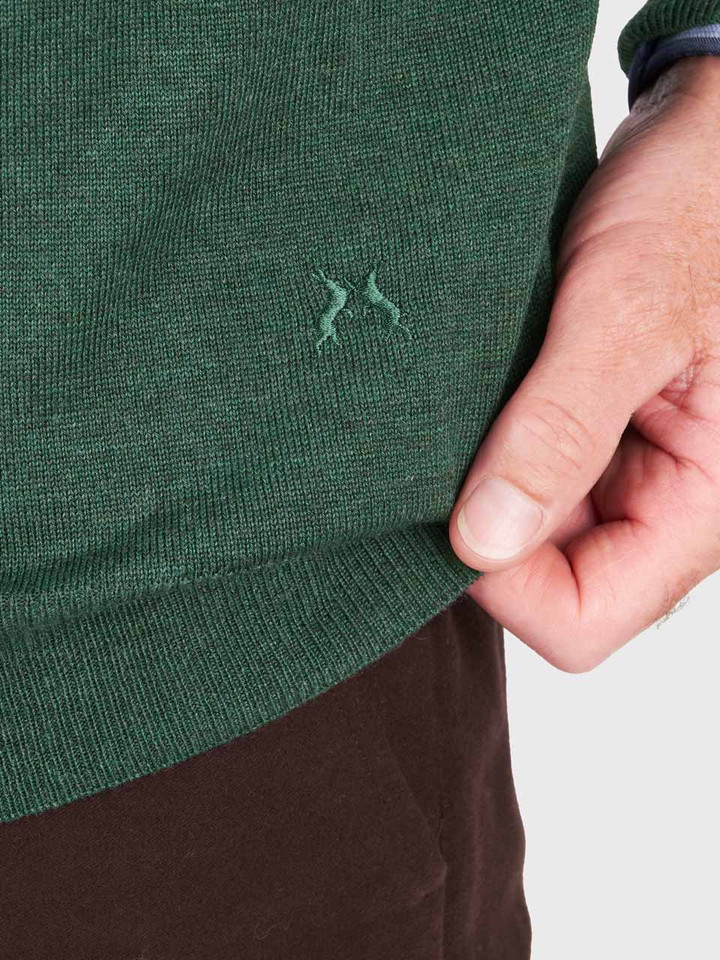 Pine Merino Crew Neck Jumper Details