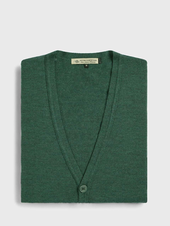 Pine Merino Waistcoat Folded