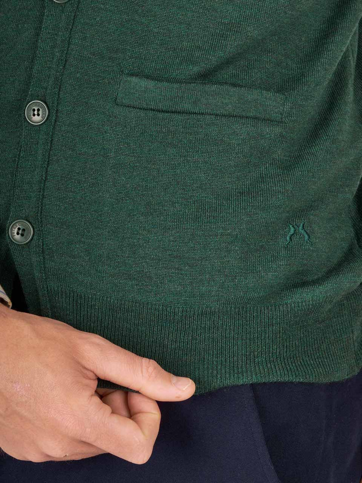 Pine Merino Waistcoat Detail
