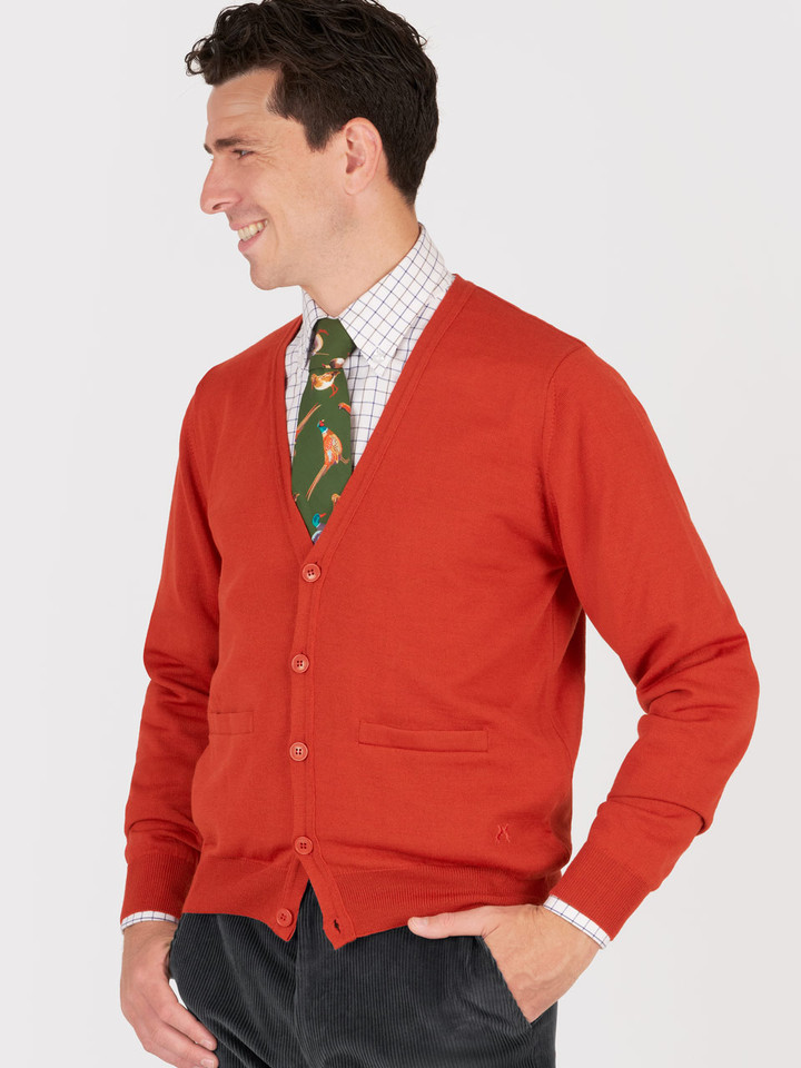 Spice Merino Cardigan Model