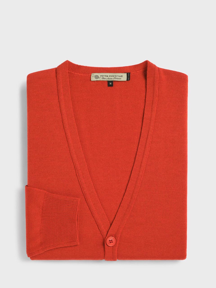 Spice Merino Cardigan Folded