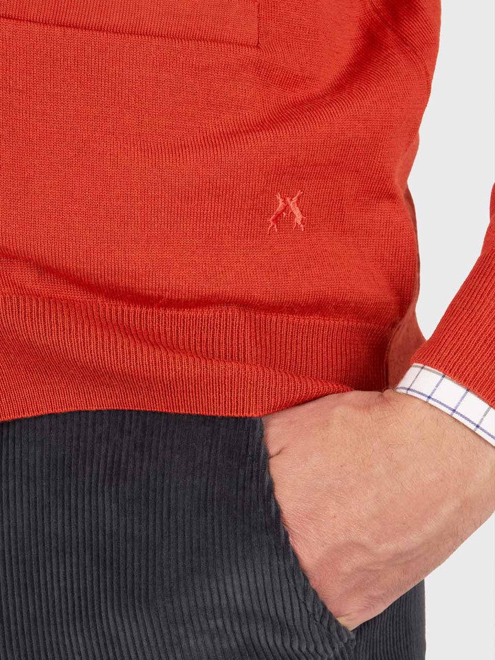 Spice Merino Cardigan Folded Detail