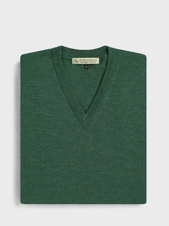 Pine Merino Slipover Folded
