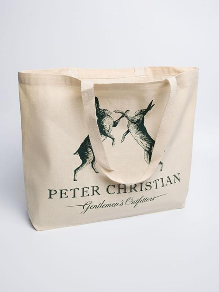 Hares Logo Cotton Shopping Tote Bag