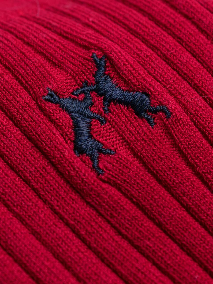 Colourful 6 Pair Sock Box - Red Hares Detail