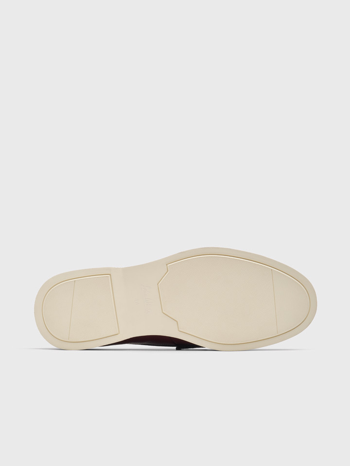 Wine Leather Grain Loafer Sole