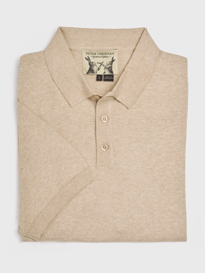 Stone Knitted Polo Shirt