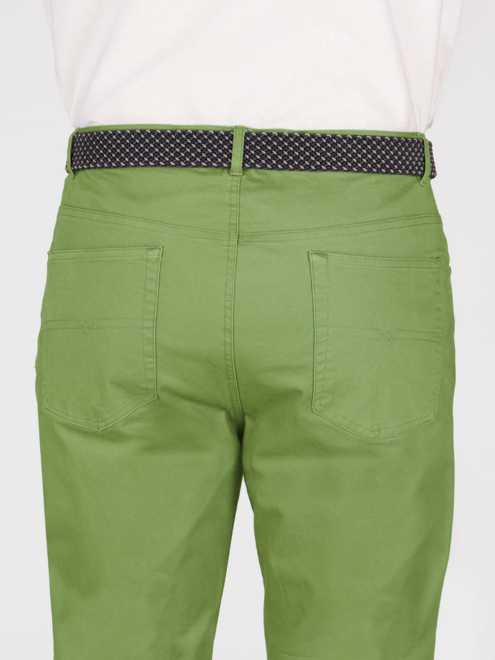Mens Pistachio Green Jeano on Model Back