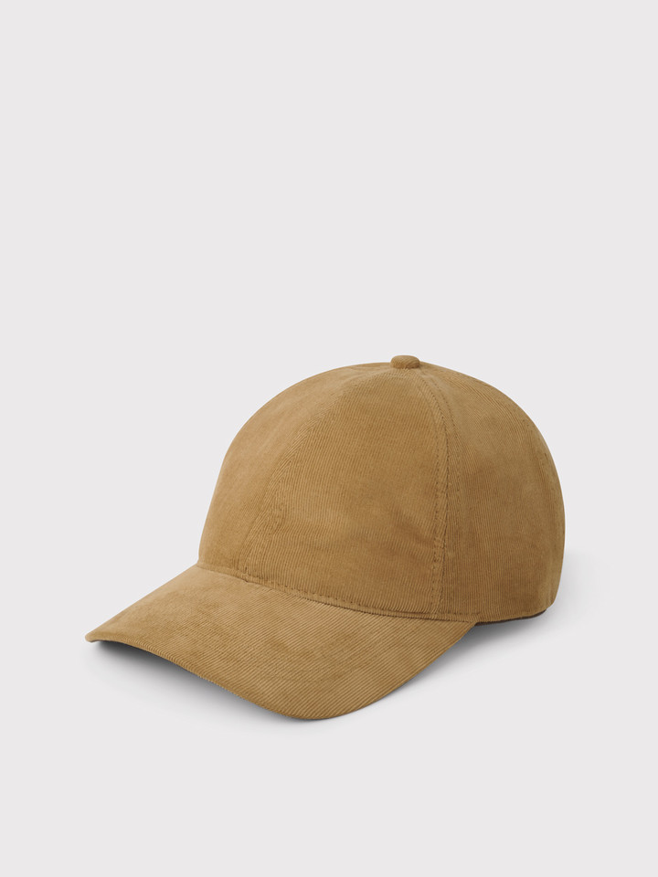 Mens Sand Corduroy Baseball Cap