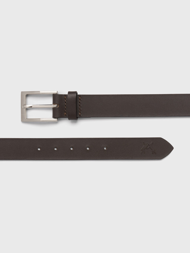 Mens Brown Essential Leather Belt Ends