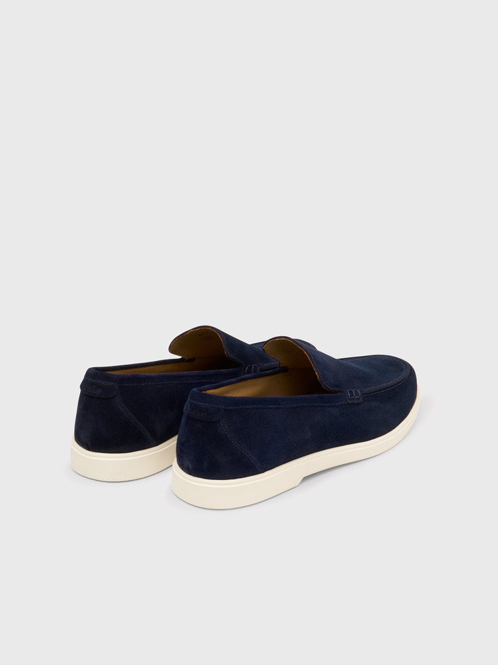 Loake Navy Tuscany Suede Loafer