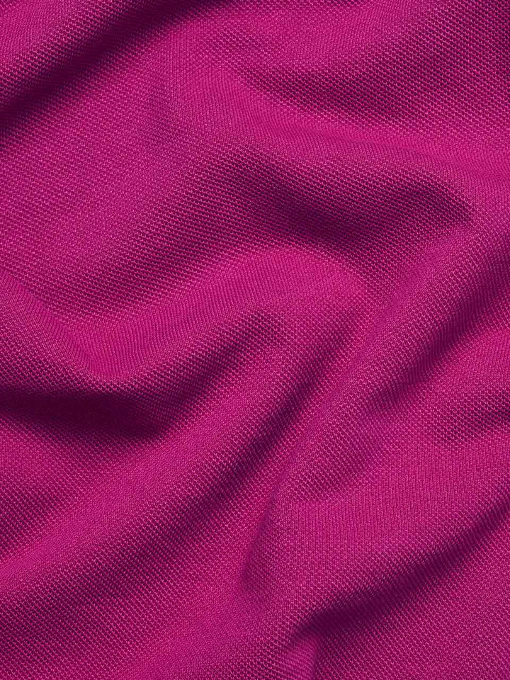Mens Magenta Polo Shirt  Fabric Closeup