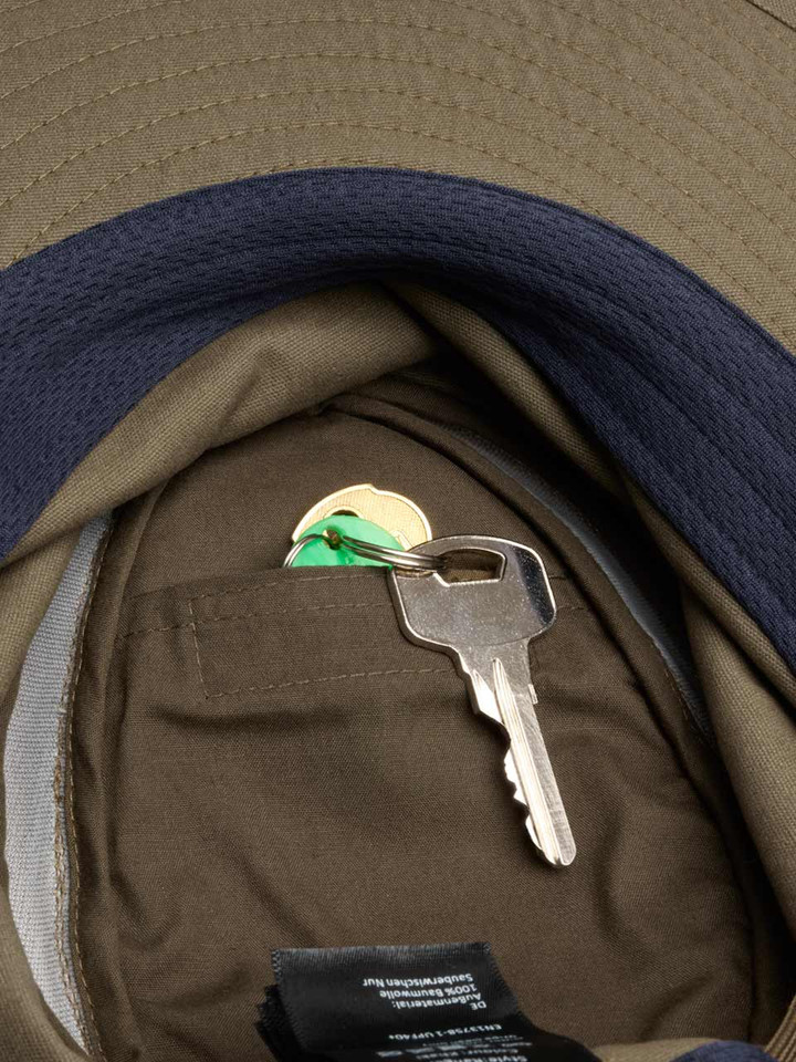 Mens Khaki Ranger Hat Inside Pocket