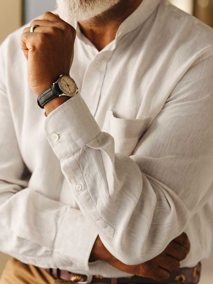 Natural Linen Nehru Shirt