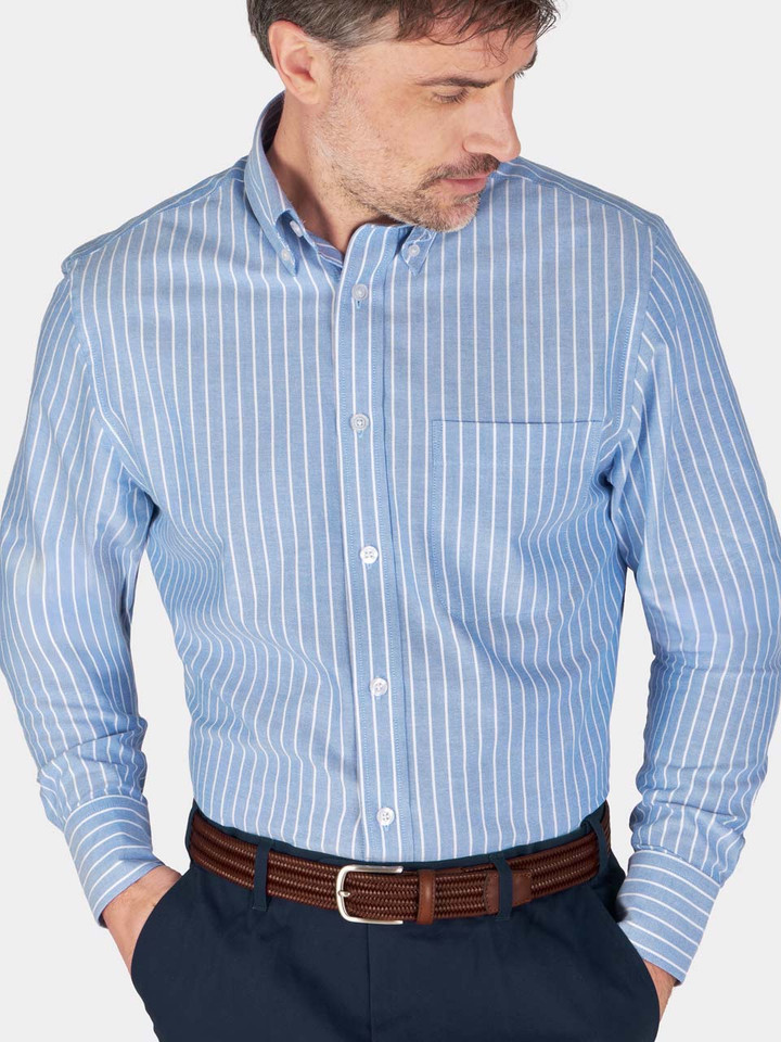 Blue & White Stripe Oxford shirt