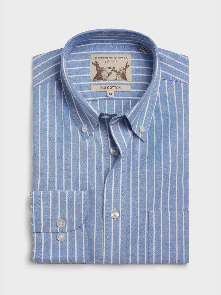 Blue & White Stripe Oxford shirt