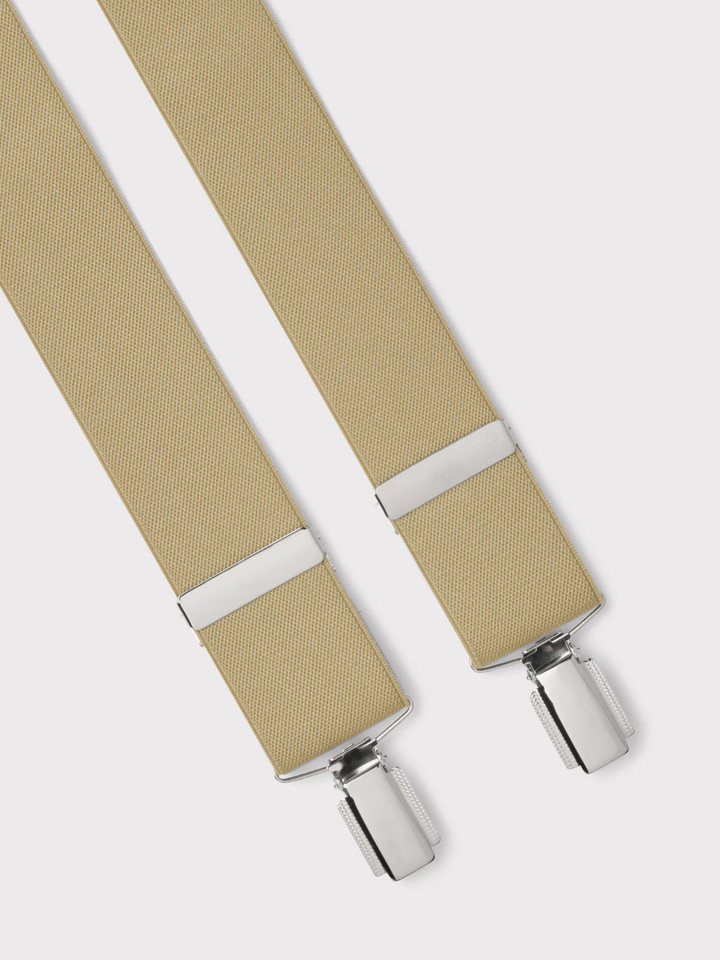 Men's Plain Sand Braces with Nickel Clips