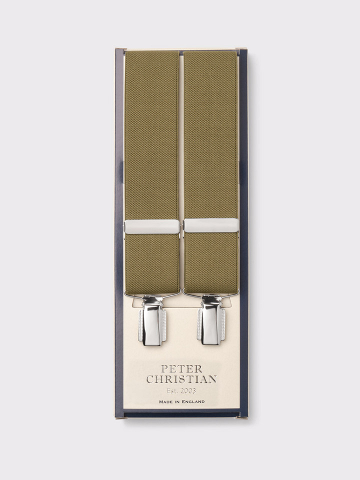 Men's Plain Sage Braces with Nickel Clips Boxed