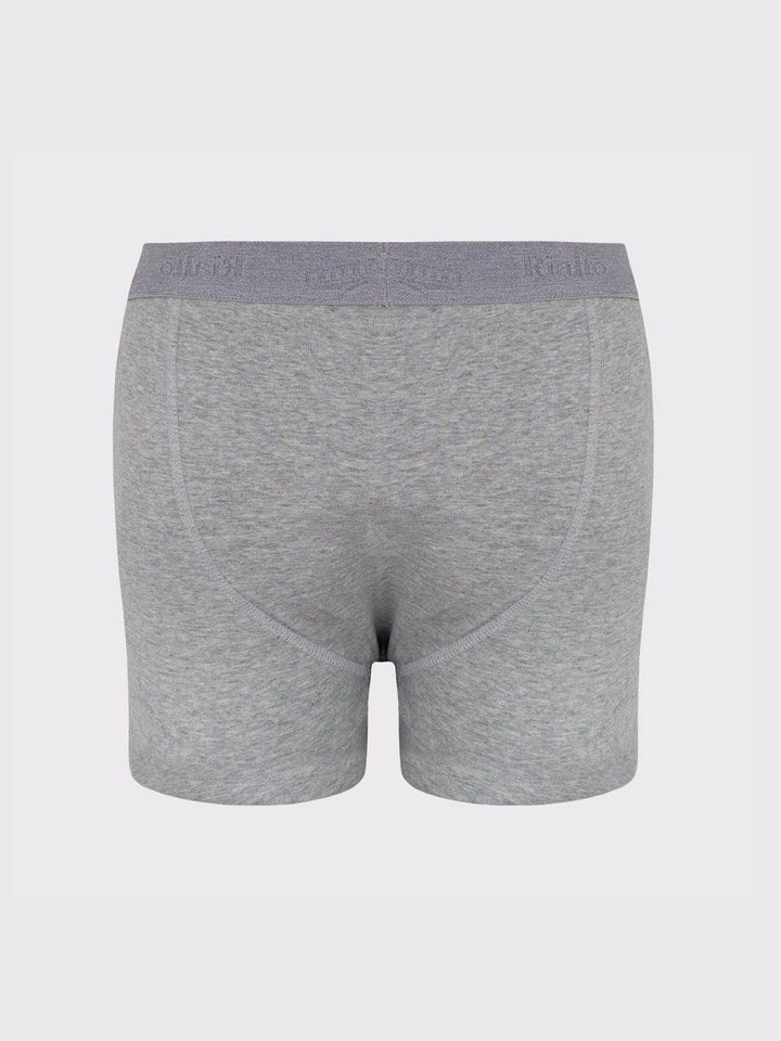 Grey Knitted Cotton Stretch Trunks