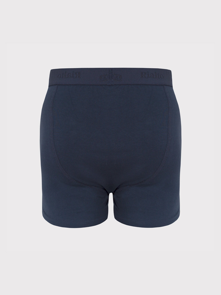 Navy Knitted Cotton Stretch Trunk Pack