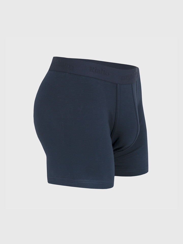 Navy Knitted Cotton Stretch Trunk Pack