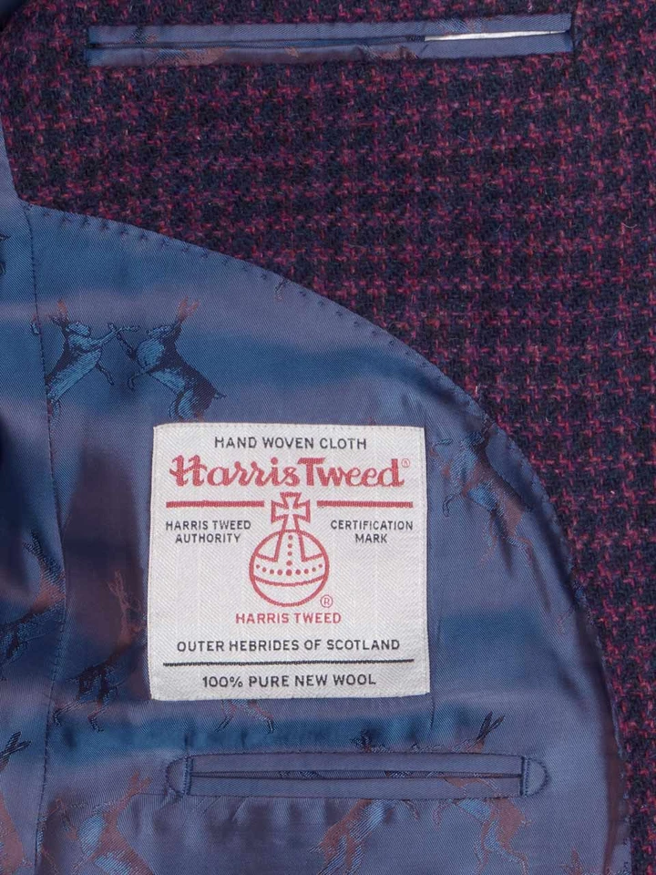 Mens Midnight Harris Tweed® Jacket Label