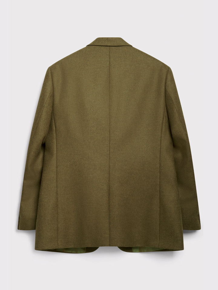 Mens Moss Lightweight Tweed Jacket Back
