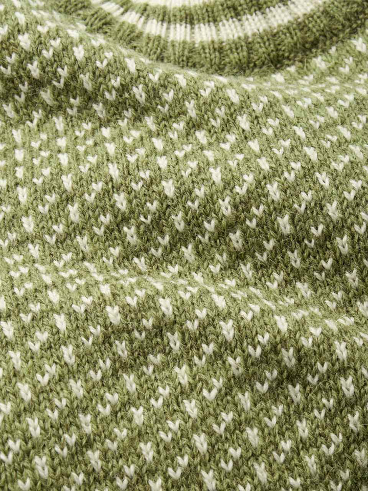 Mens Sage Norwegian Style Jumper Fabric