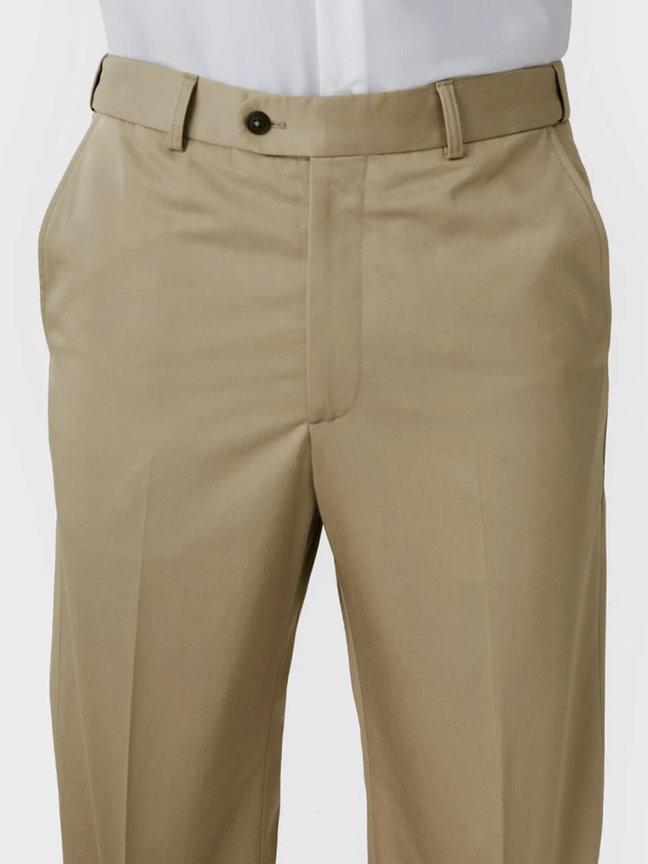 Mens Sand Slim Fit Elevated Chinos on Model