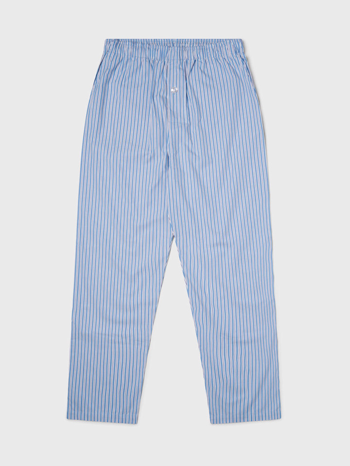 Mens Blue Long Pyjama Bottoms