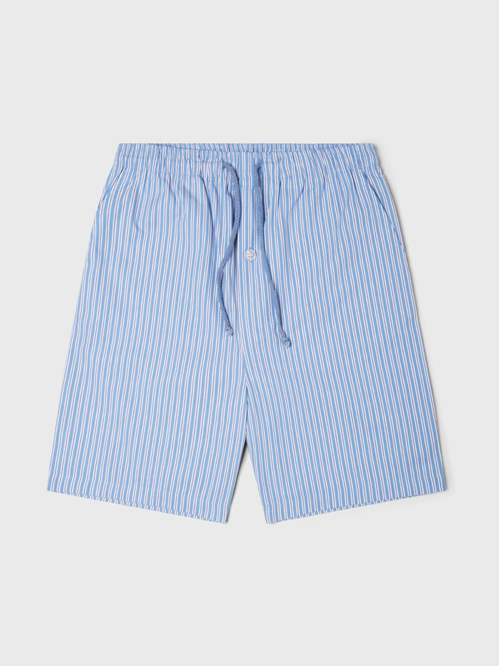 Mens Grey & Blue Pyjama Shorts