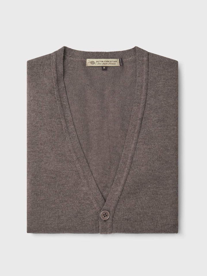 Mens Truffle Merino Waistcoat Folded