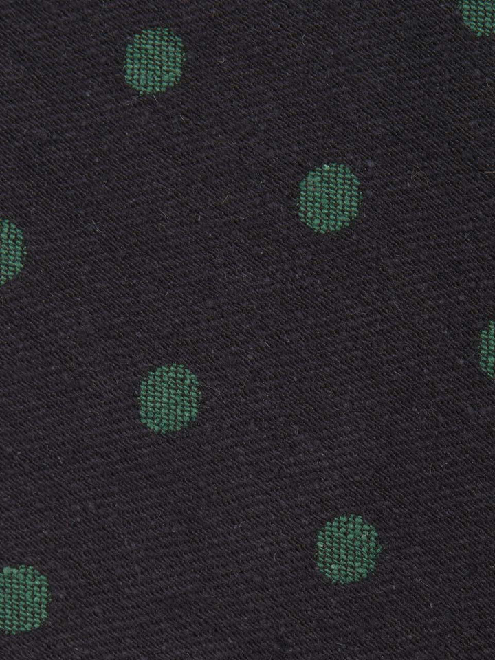 Mens Navy Textured Silk Spotted Tie Fabric Closeup