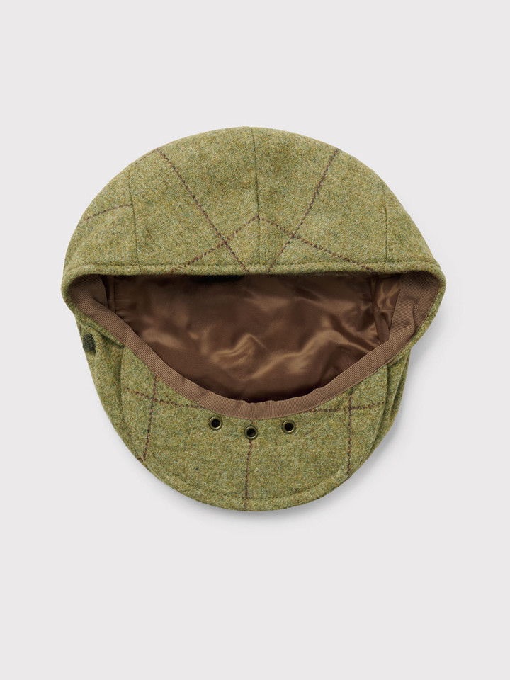 Mens Hay Wool Flat Cap Inside