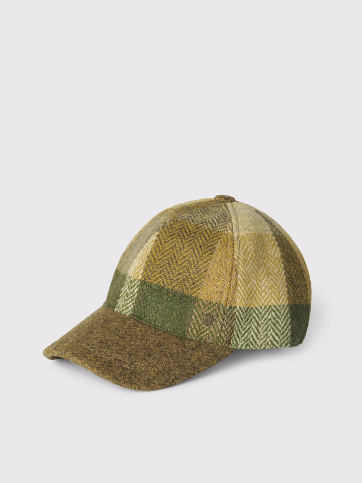 Mens Green Check Harris Tweed® Baseball Cap