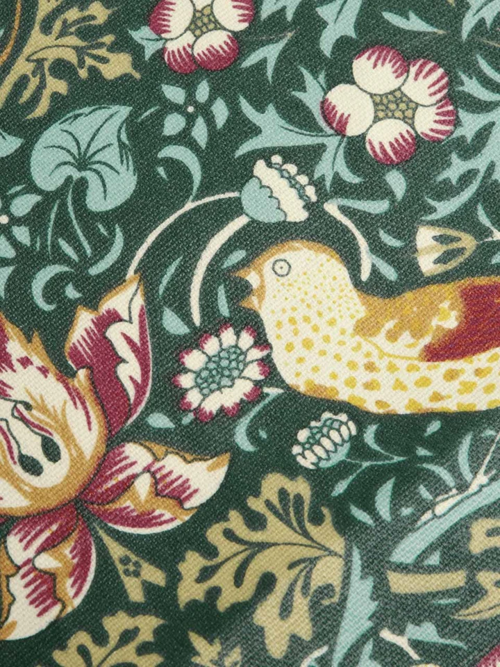 Mens Green William Morris Strawberry Thief Tote Bag Swatch