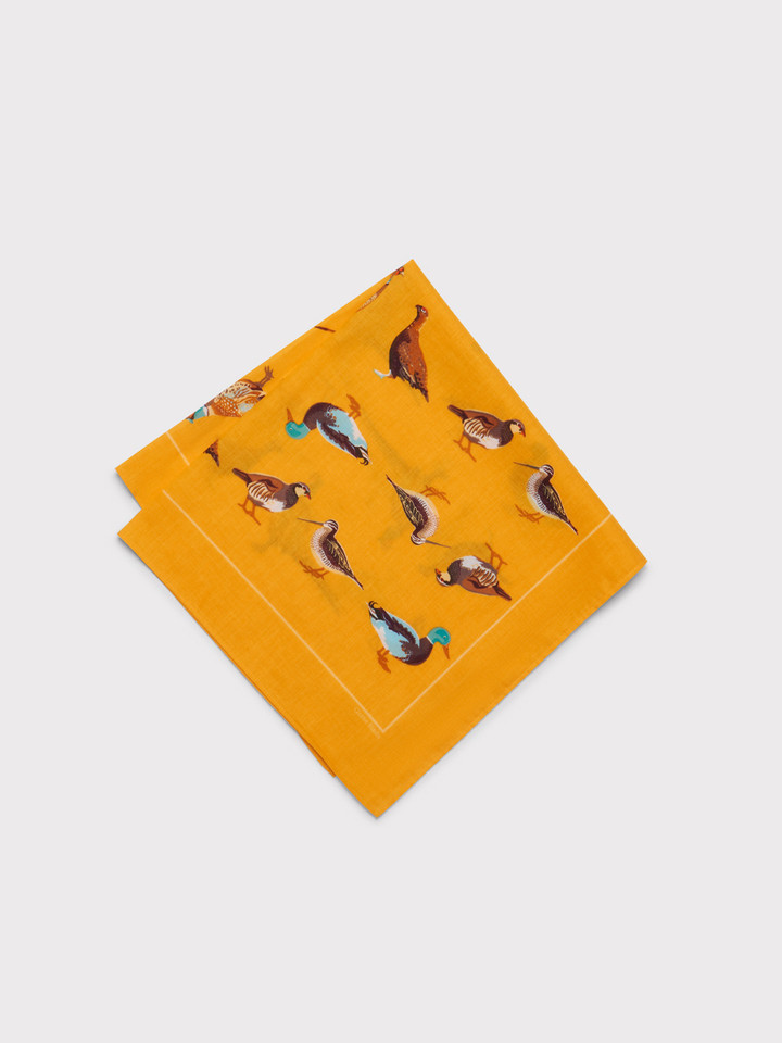 Mens Gold Game Birds Giant Hank Folded