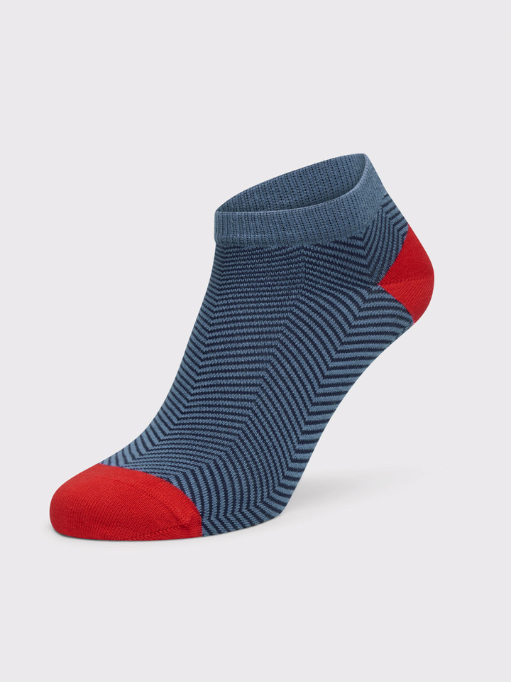Mens Blue Lux Taylor Trainer Socks