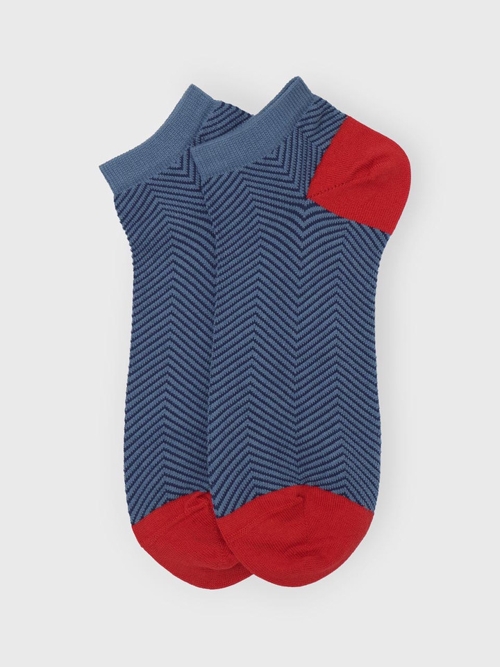 Mens Blue Lux Taylor Trainer Socks