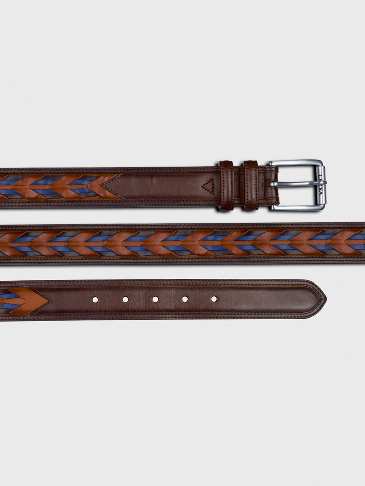 Mens-Blue-Granada-Chevron-Belt-MB24