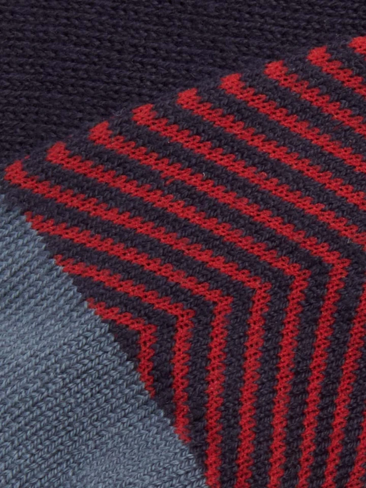 Mens Navy Lux Taylor Patterned Socks Fabric Closeup