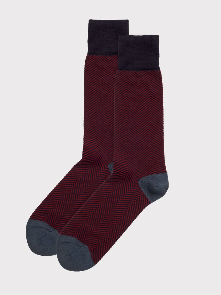 Mens Navy Lux Taylor Patterned Socks