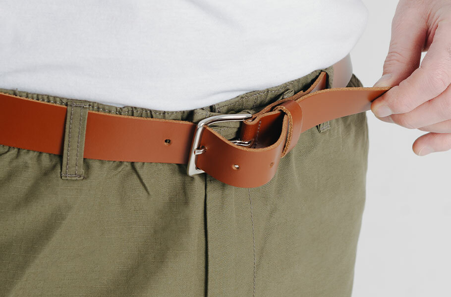 Men's Green Drawstring Waist Trousers - Belt Loops