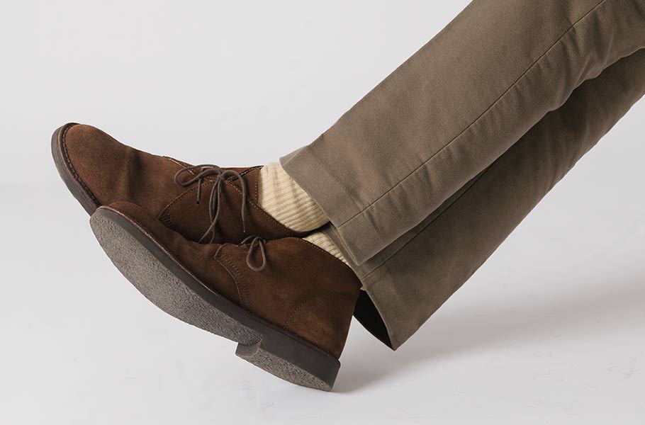 Men's Loden Moleskin Trousers & Desert Boots