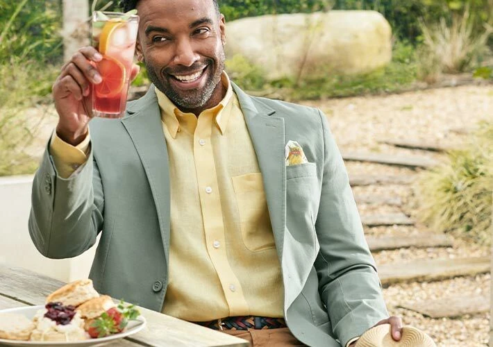Men's Cotton Canvas Blazer