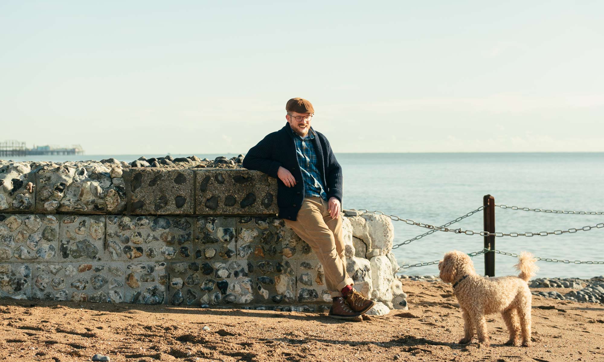 Maxwell & Pip on Hove Beach