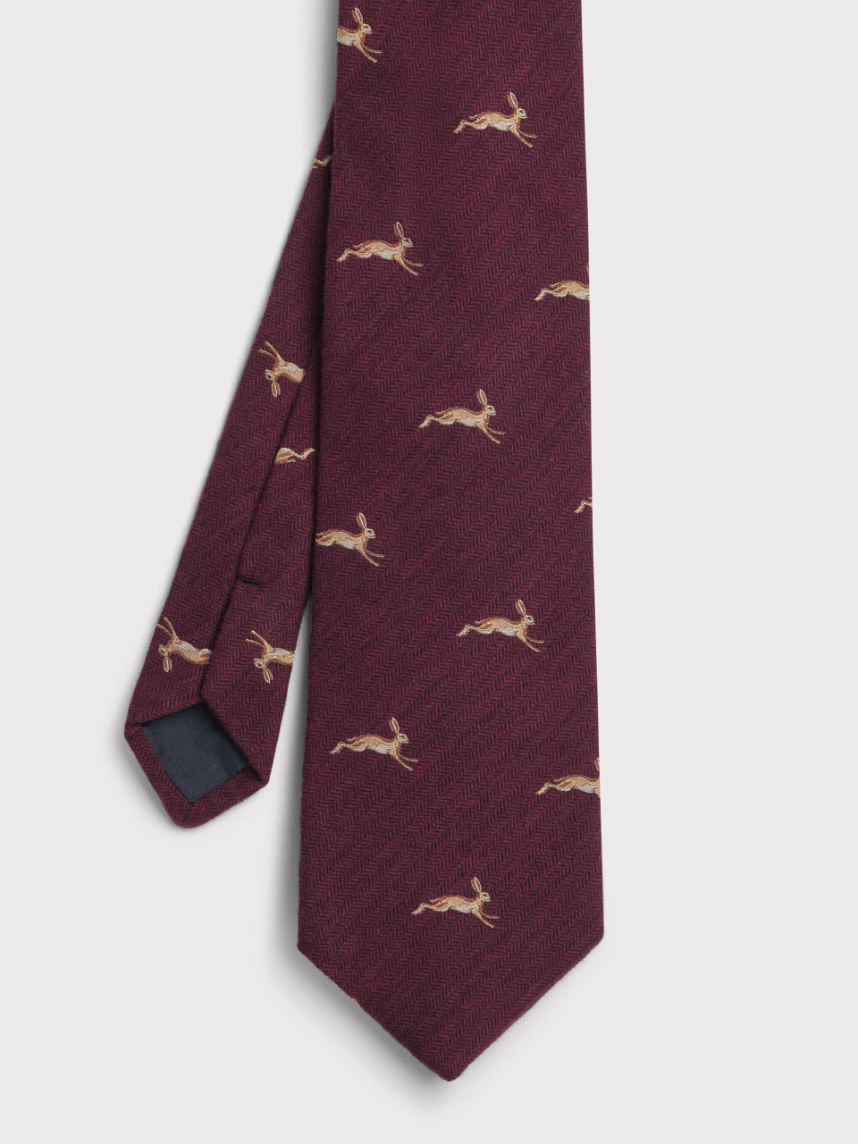 Mens-Wine-Hares-Tie-