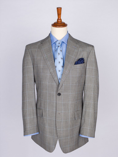 Men's Blue Check Prince of Wales Jacket | Peter Christian